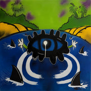 Surrounded by Sharks original painting by Moussa Farhoud